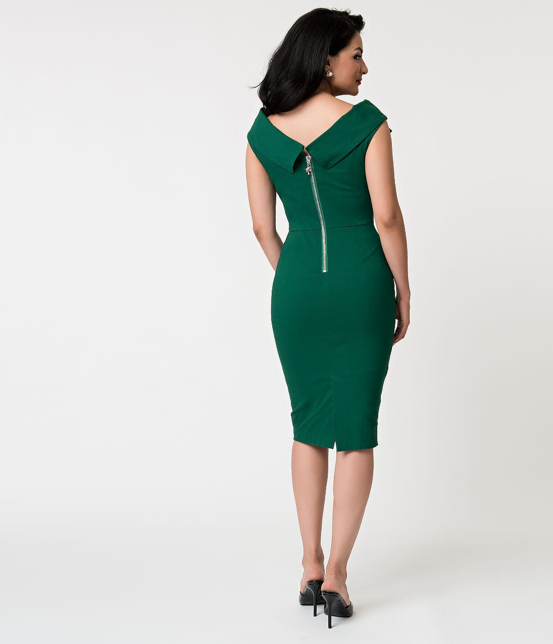 Retro & Vintage Green Doris Pencil Dress