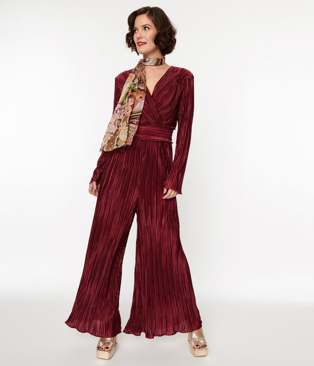 Unique Vintage Burgundy Delores Wiggle Dress