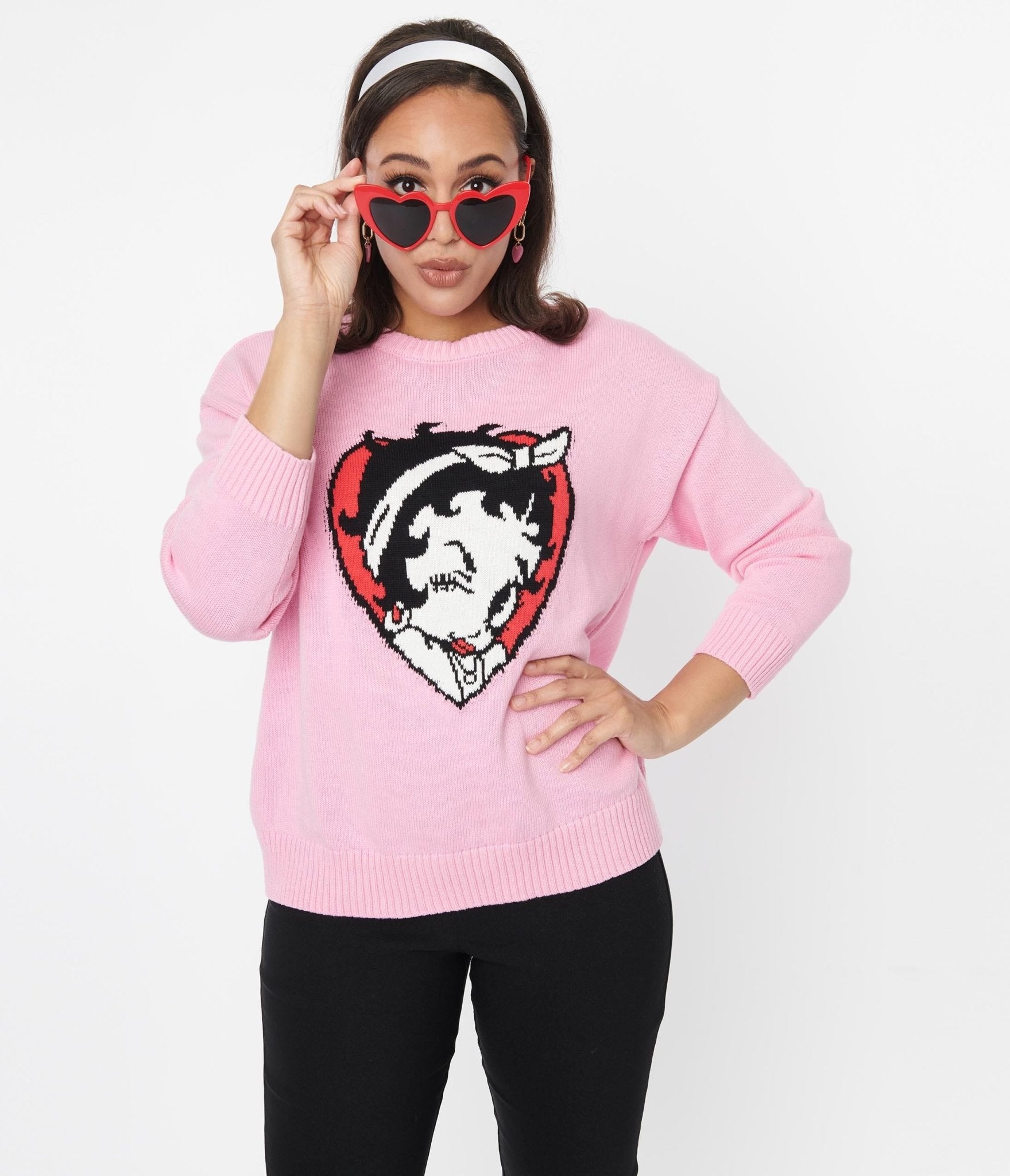 

Betty Boop X Unique Vintage Pink Betty Boop Love Sweater