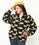 Bear Print Fleece Jacket