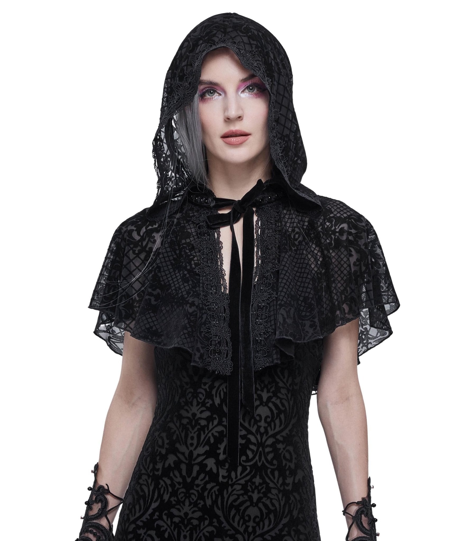 

Black Lace Renaissance Cape