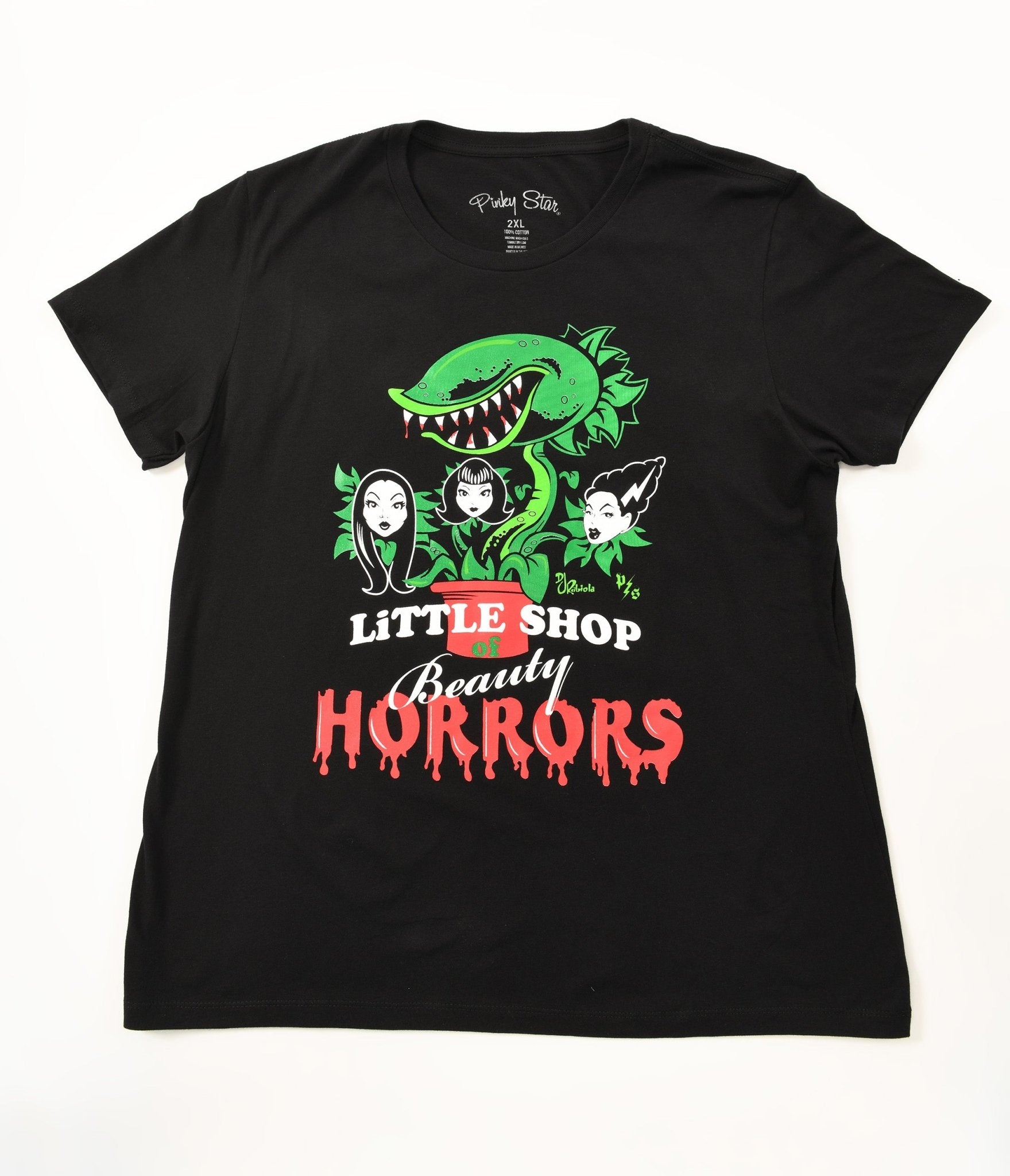 

Black Little Shop Of Beauty Horrors Fitted Graphic Tee