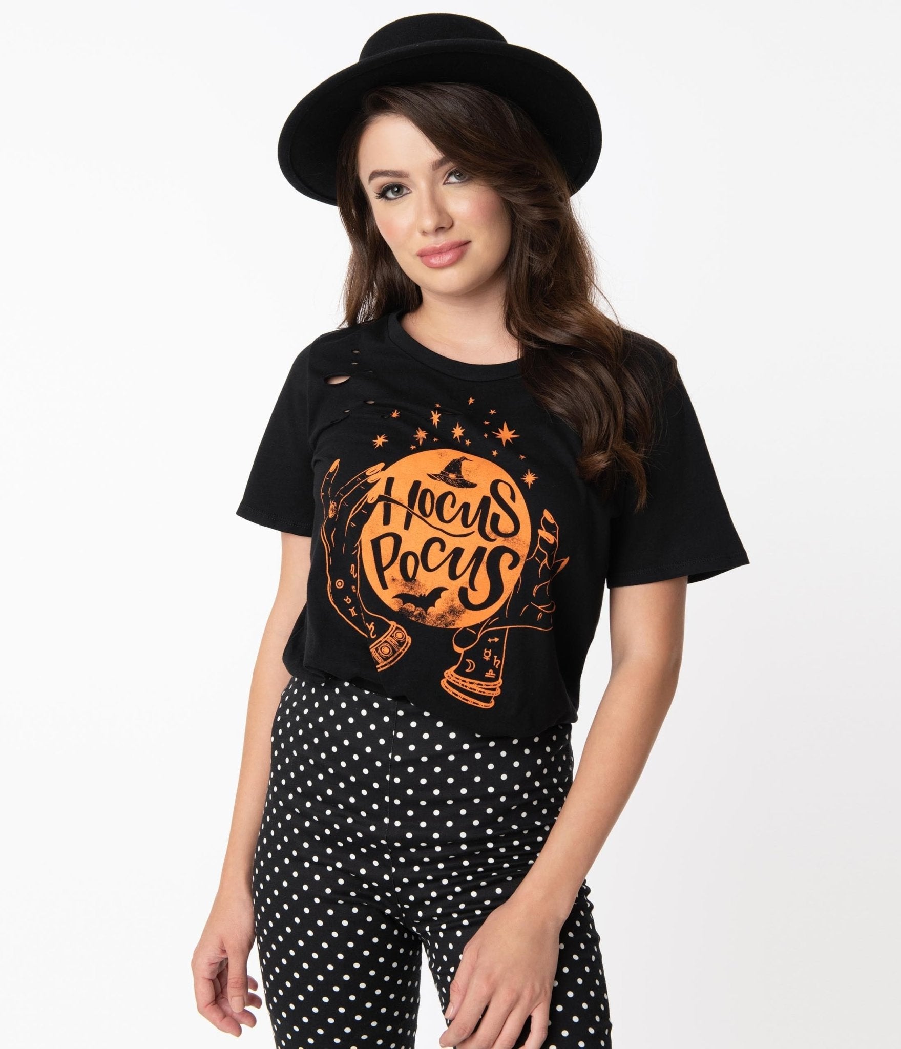 

Black & Orange Hocus Pocus Distressed Tee