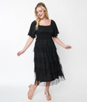 Flowy Tiered Short Dress With Ruffles by Polagram (well Made)