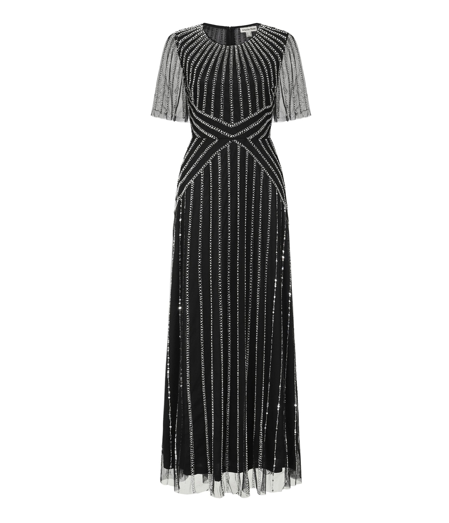 

Black & Silver Embellished Evelyn Gown