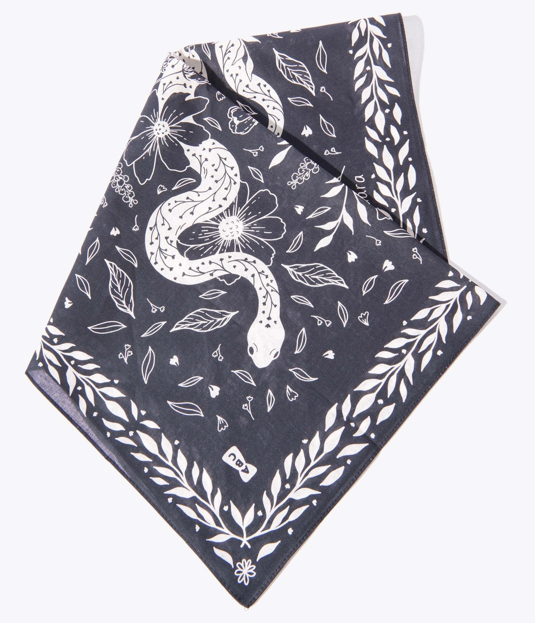 

Black & White Snake Bandana