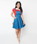 Denim Scout Pinafore Flare Skirt
