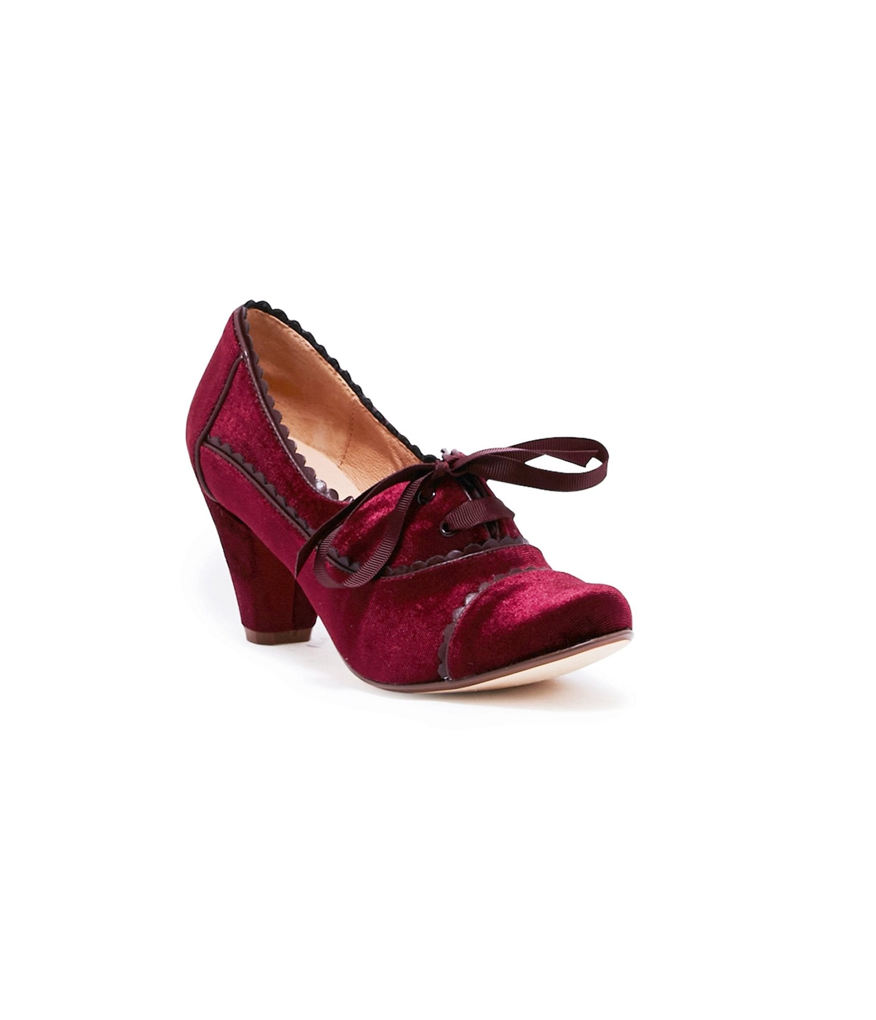 

Chelsea Crew 1930S Burgundy Velvet Oxford Madison Heels