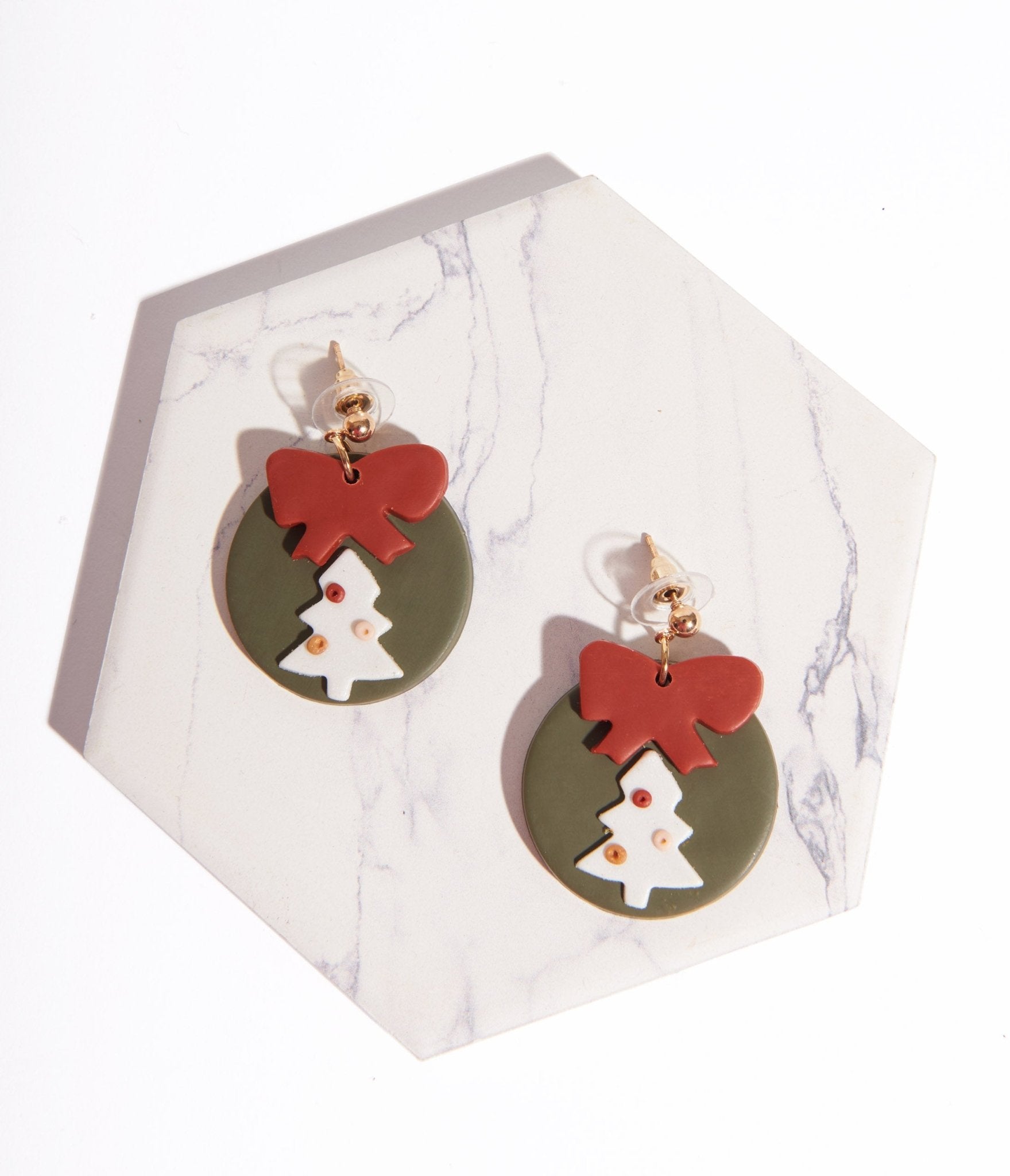 

Christmas Tree Drop Earrings