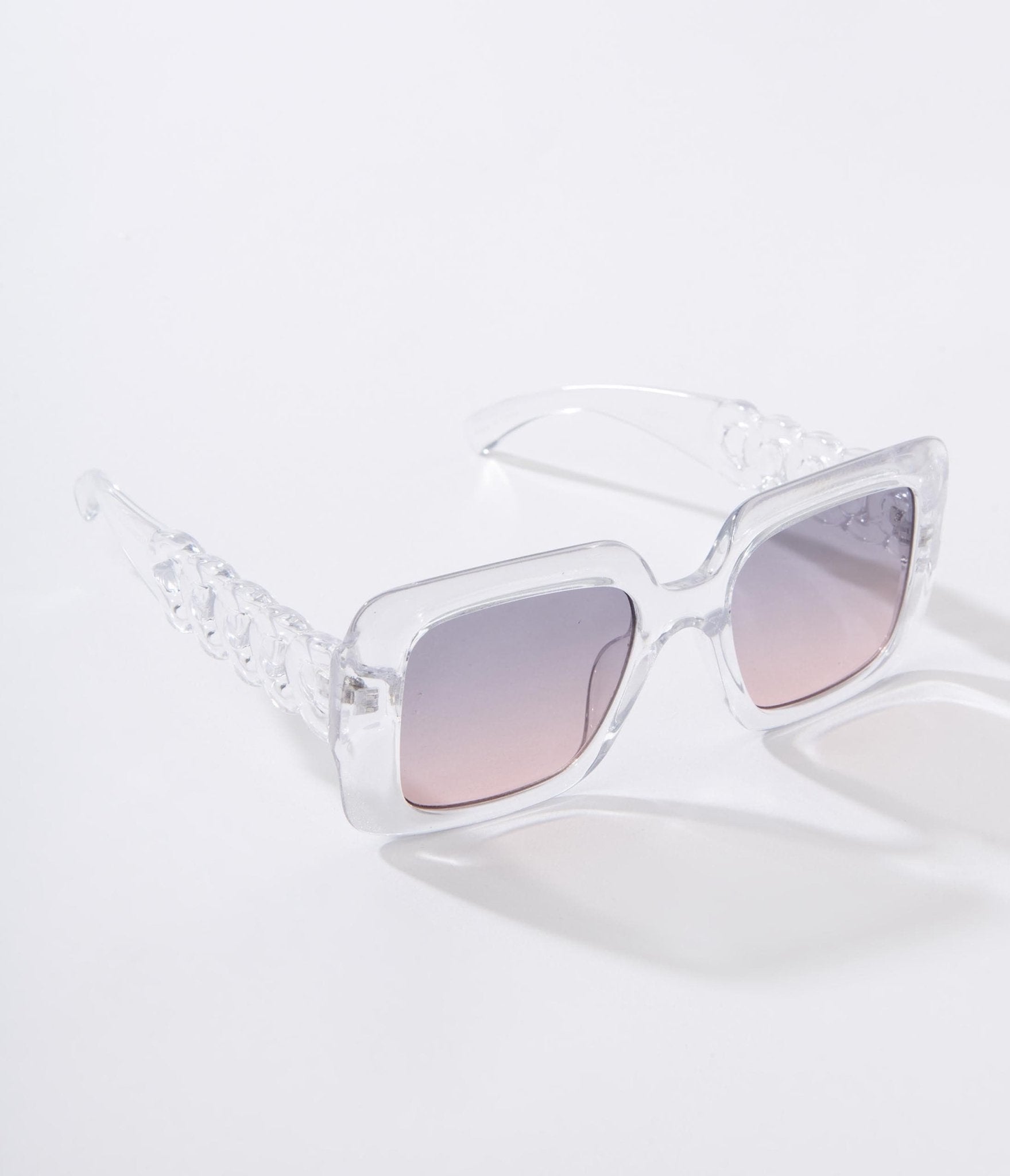

Clear & Pink Ombre Tint Square Sunglasses