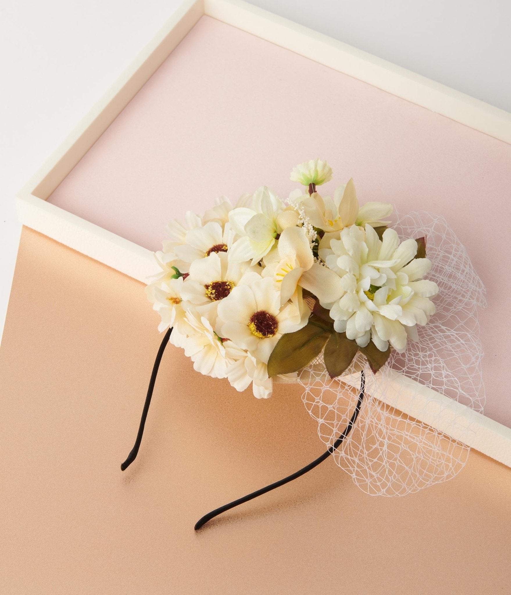 

Cream Floral Fascinator