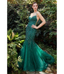 Tulle Floral Print Mermaid Applique Bridesmaid Dress