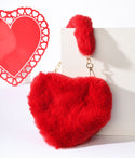Fuzzy Heart Handbag