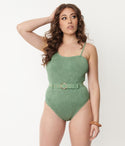 Belted One Piece Swimsuit