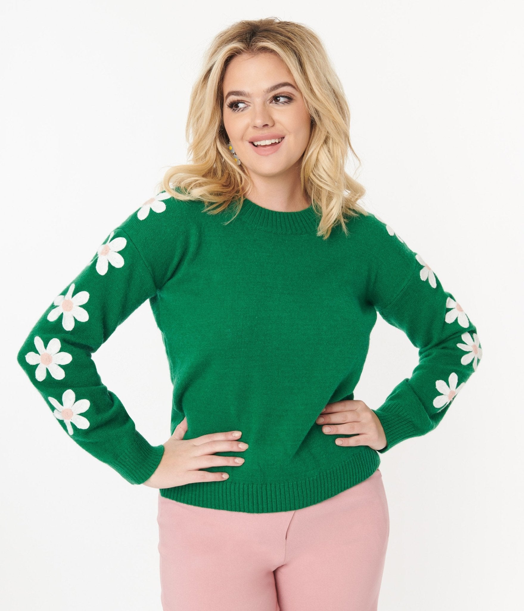 

Green Daisy Sweater