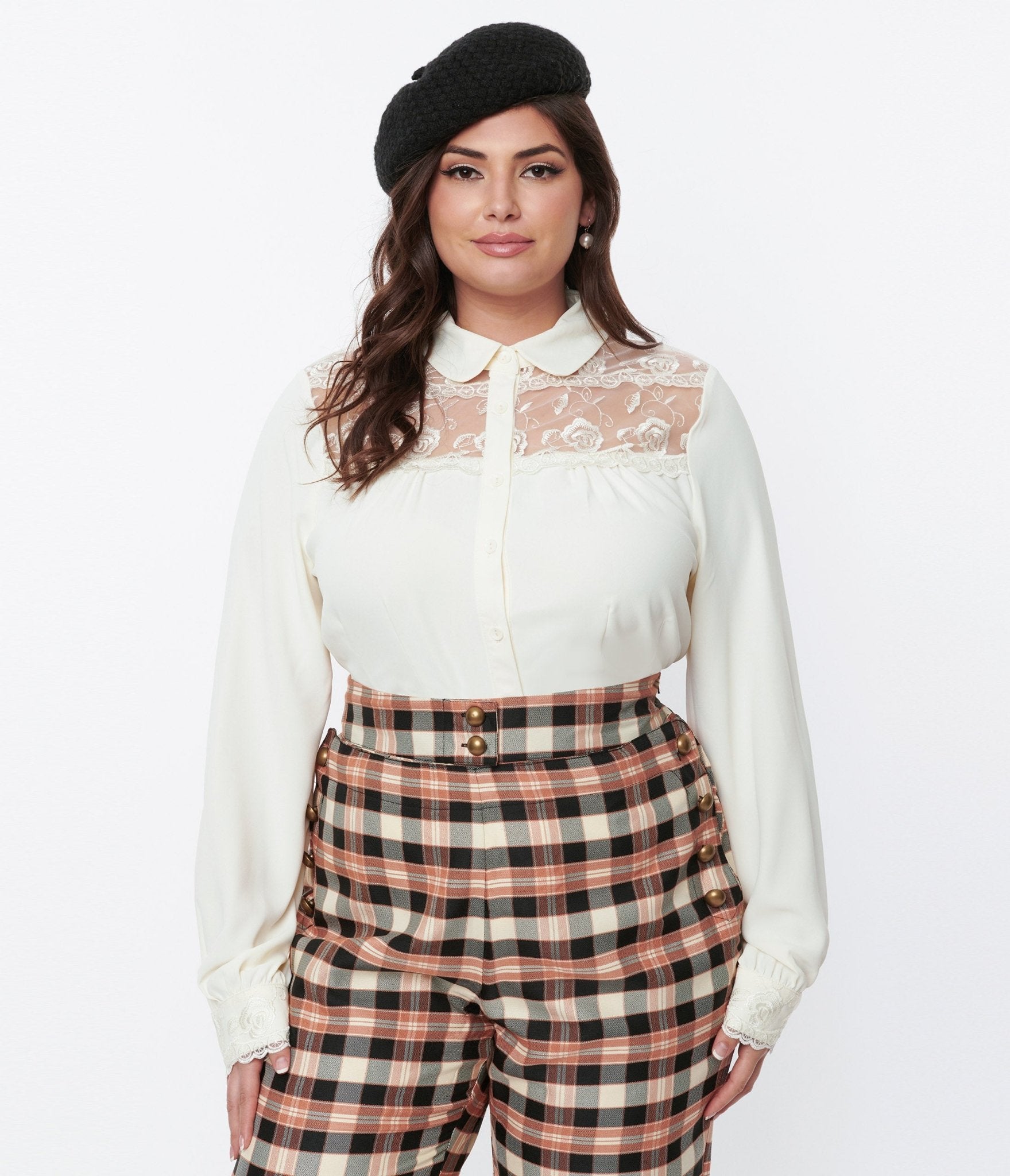 

Hell Bunny Ivory Lucille Blouse