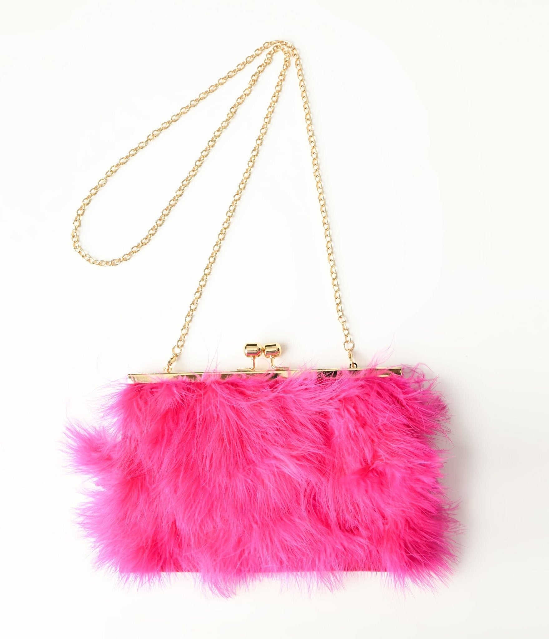 

Hot Pink Fur Clutch Bag