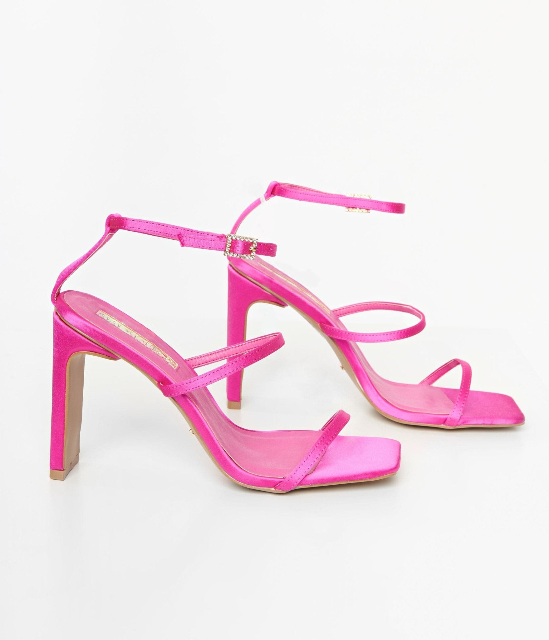 

Hot Pink Strappy Sandal Heels