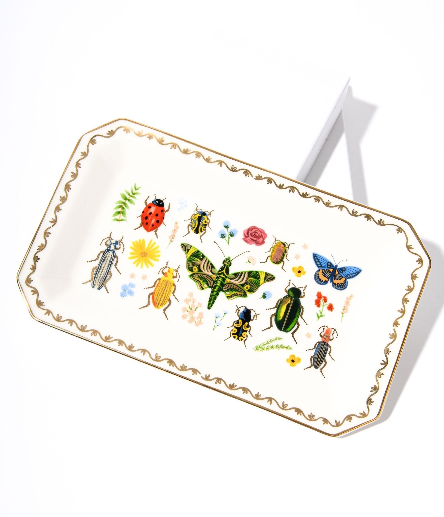 

Ivory & Gold Garden Porcelain Catchall Tray