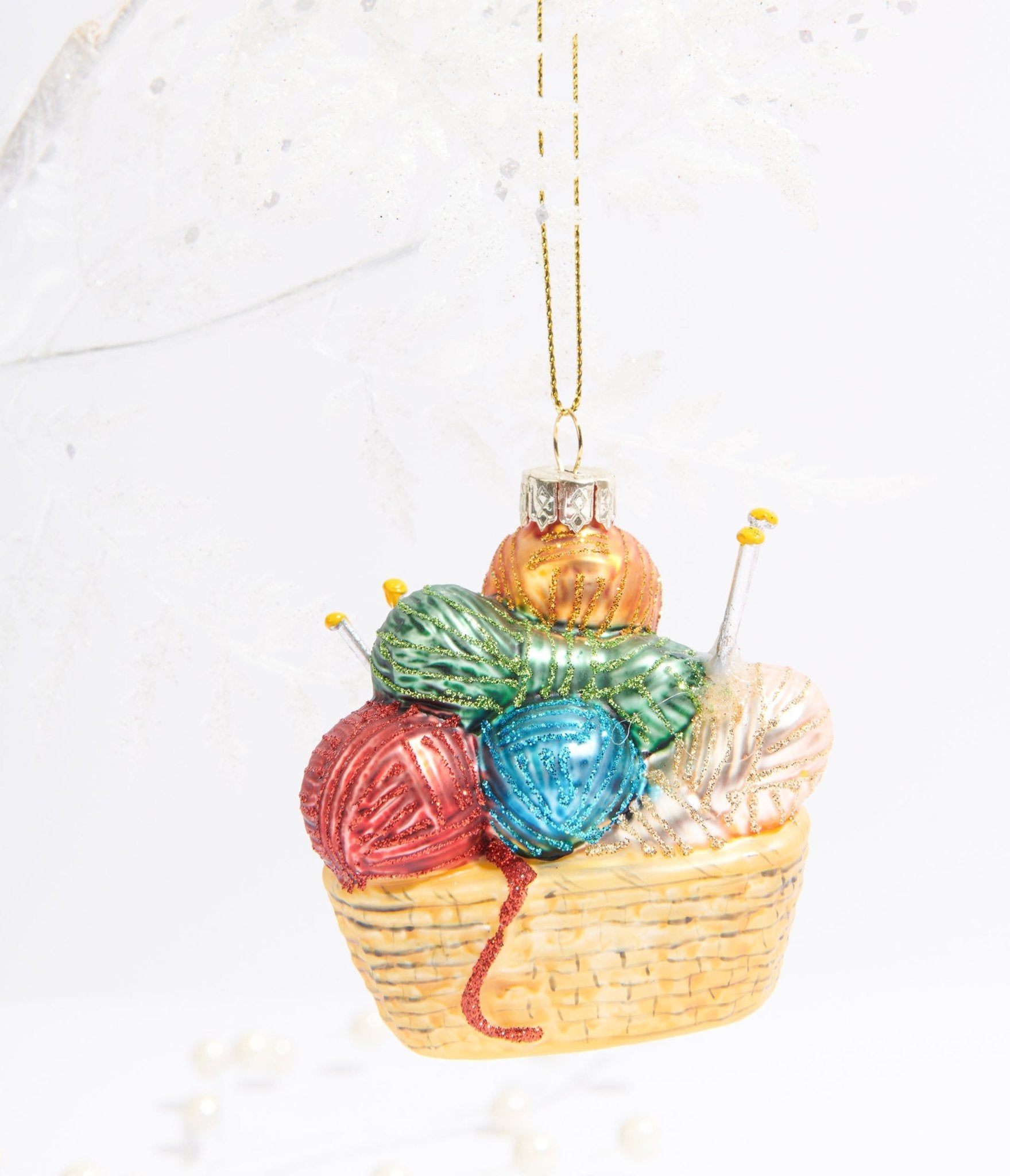 

Knit Happens Glass Ornament