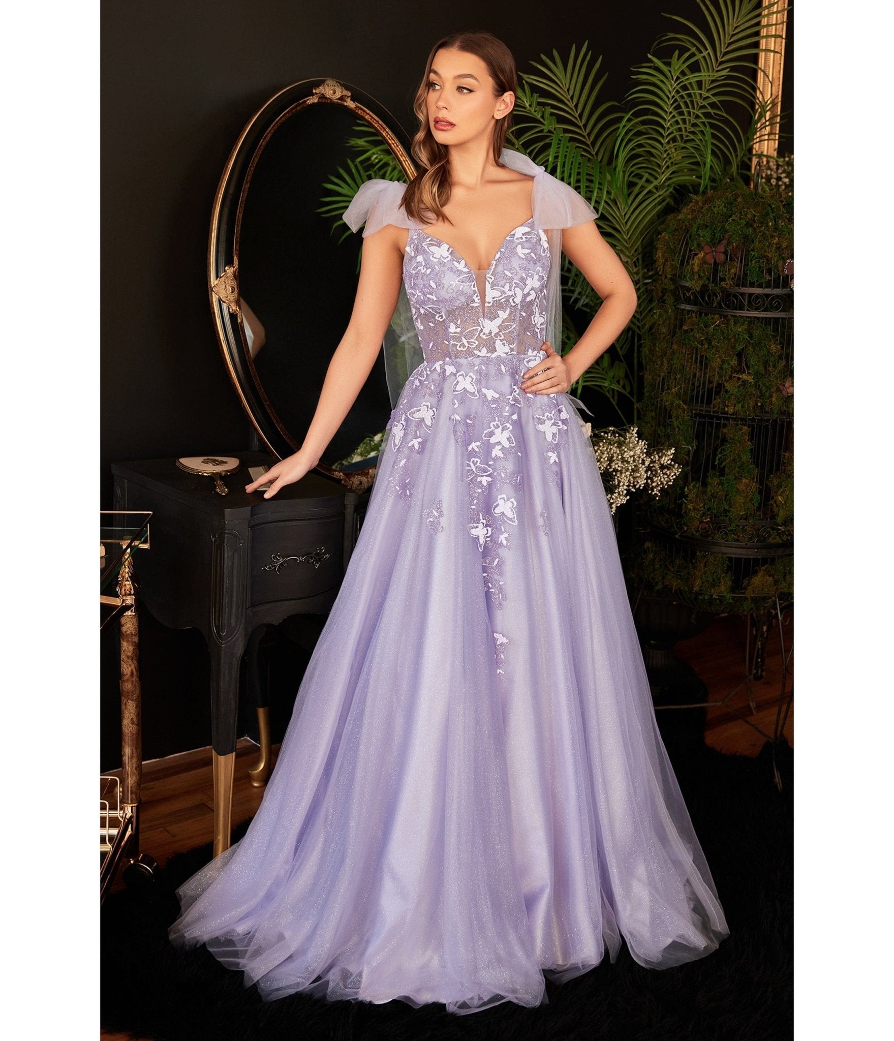 

Cinderella Divine Lavender Butterfly Fairytale Prom Ball Gown