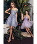 Floral Print Tulle Sweetheart Glittering Short Homecoming Dress With Rhinestones