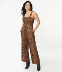 Print Feline Friendly Jumpsuit