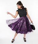 & Purple Spiderweb Sally Swing Skirt