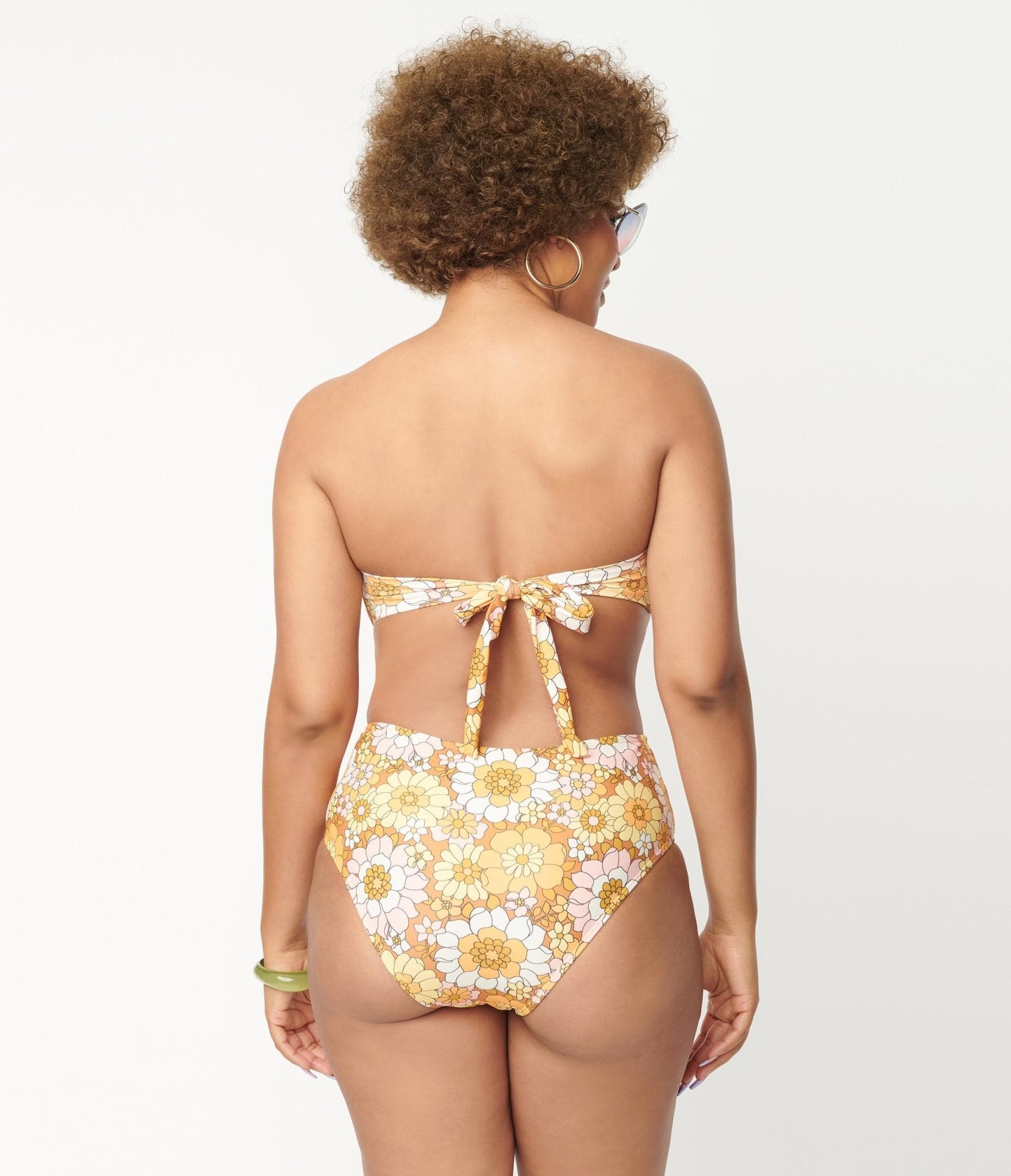 Kingdom & State Plus Size Olive & White Poppy Swim Top – Unique Vintage