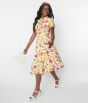 Florals & Lemons Sally Swing Skirt