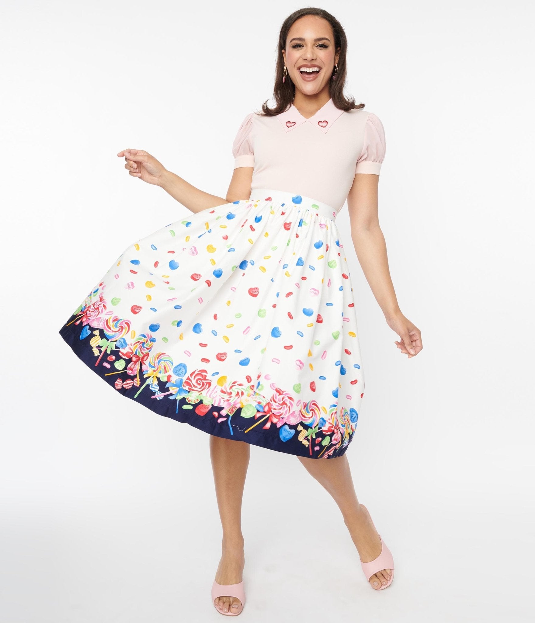 

Magnolia Place White Candy Party Jenny Swing Skirt