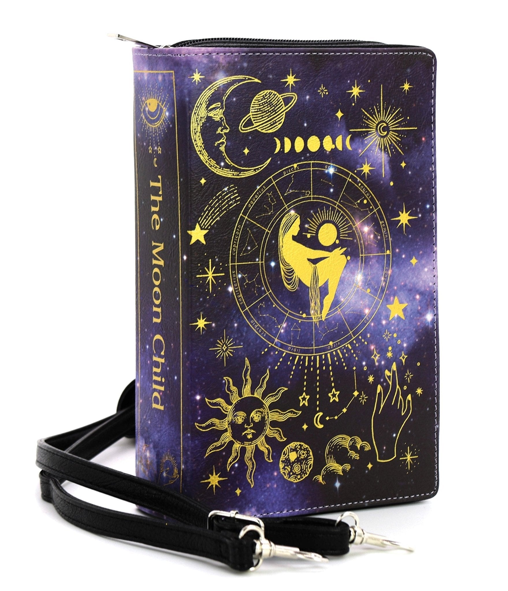 

Moon Child Leatherette Book Clutch Bag