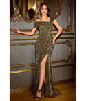 Sophisticated Glittering Slit Asymmetric Sequined Fitted Back Zipper One Shoulder Evening Dress