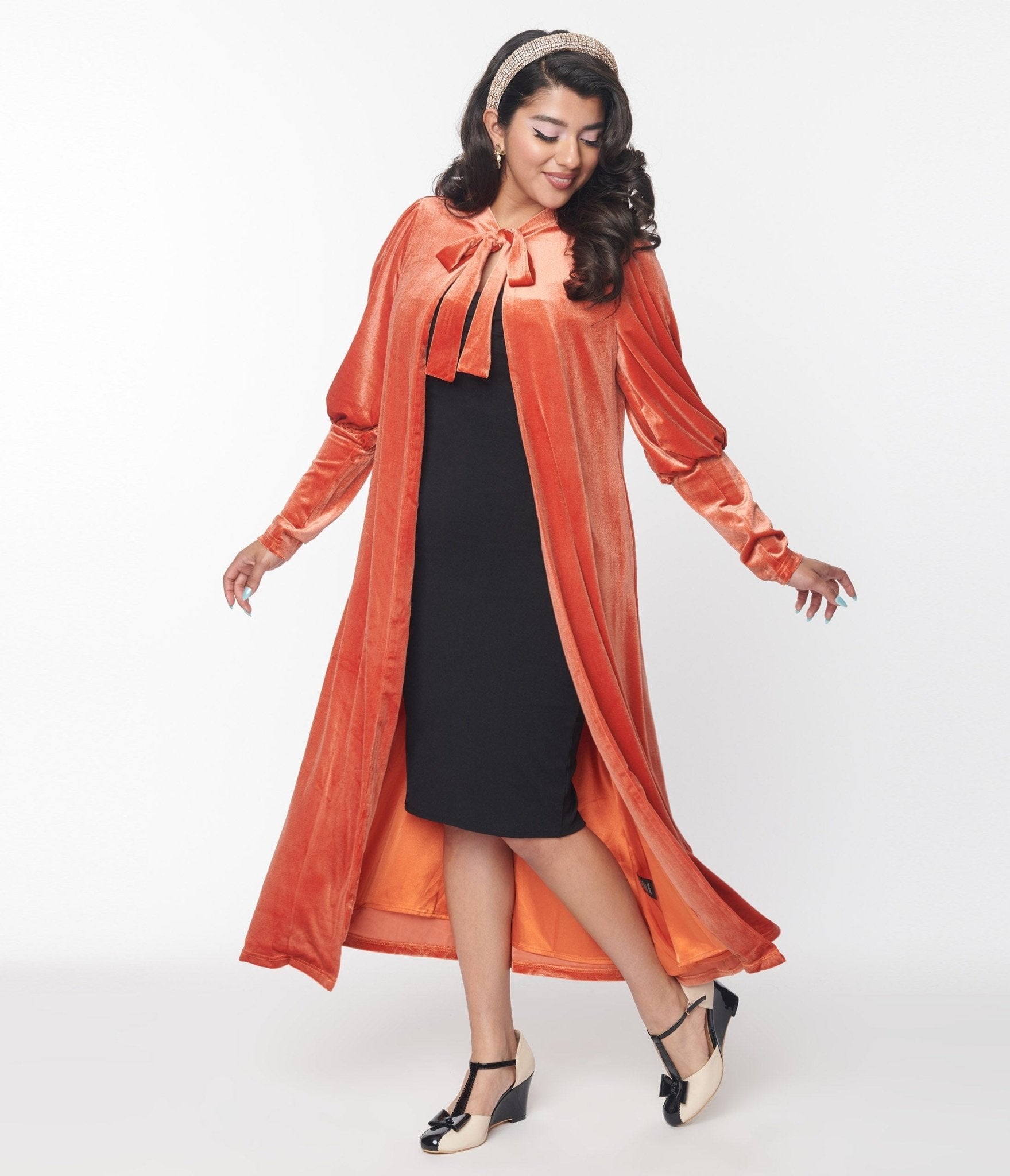 

Orange Velvet Leota Duster