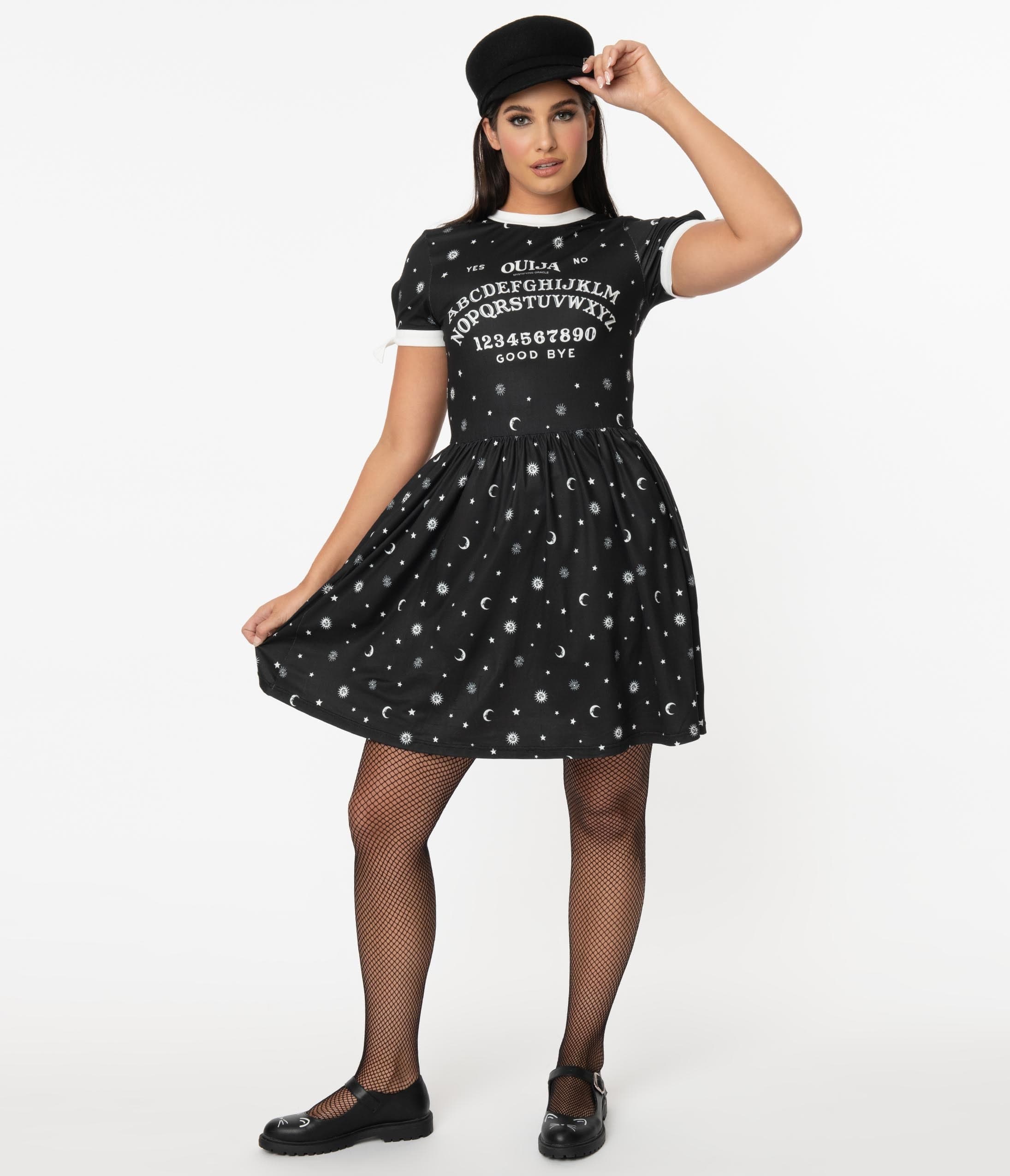 

Ouija X Unique Vintage Ouija Board Print Tessa Fit & Flare Dress