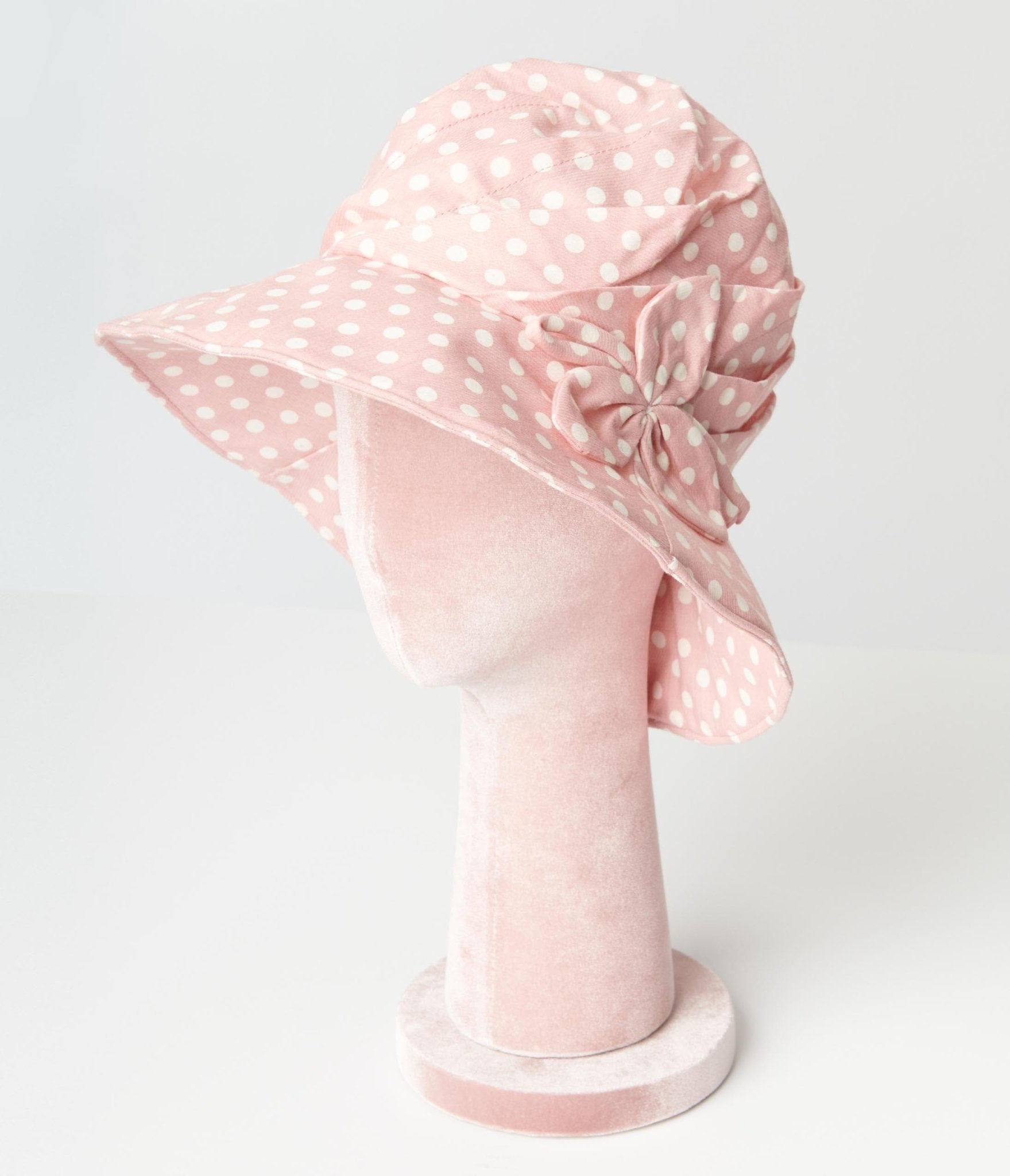 

Pink & White Polka Dot Bucket Hat