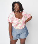 Plus Floral Truth Be Told Viviana Crop Top