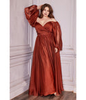 Plus Size Long Sleeves Sweetheart Chiffon Floor Length Goddess Sheer Bridesmaid Dress