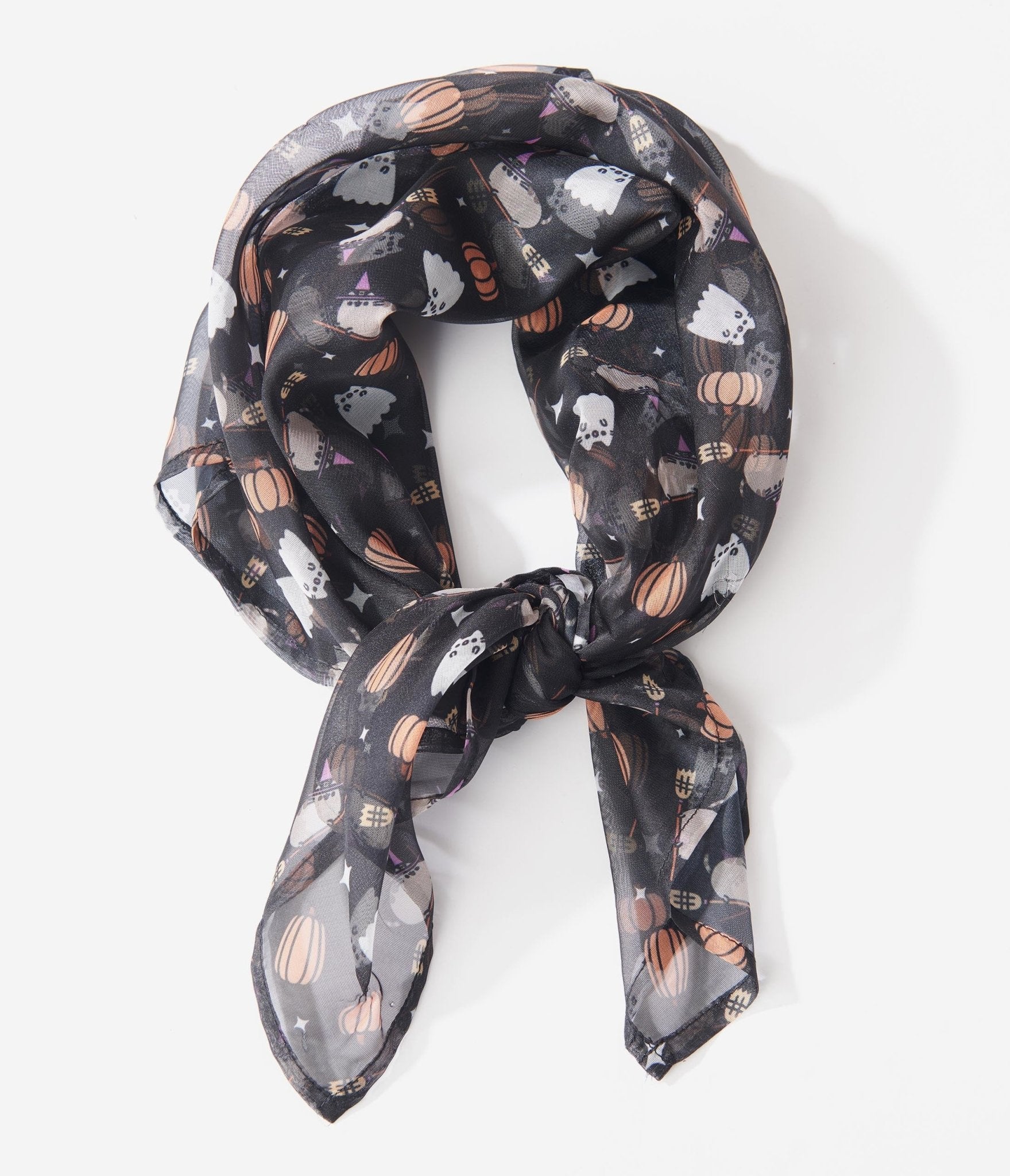 

Pusheen X Unique Vintage Black Halloween Pusheen Hair Scarf