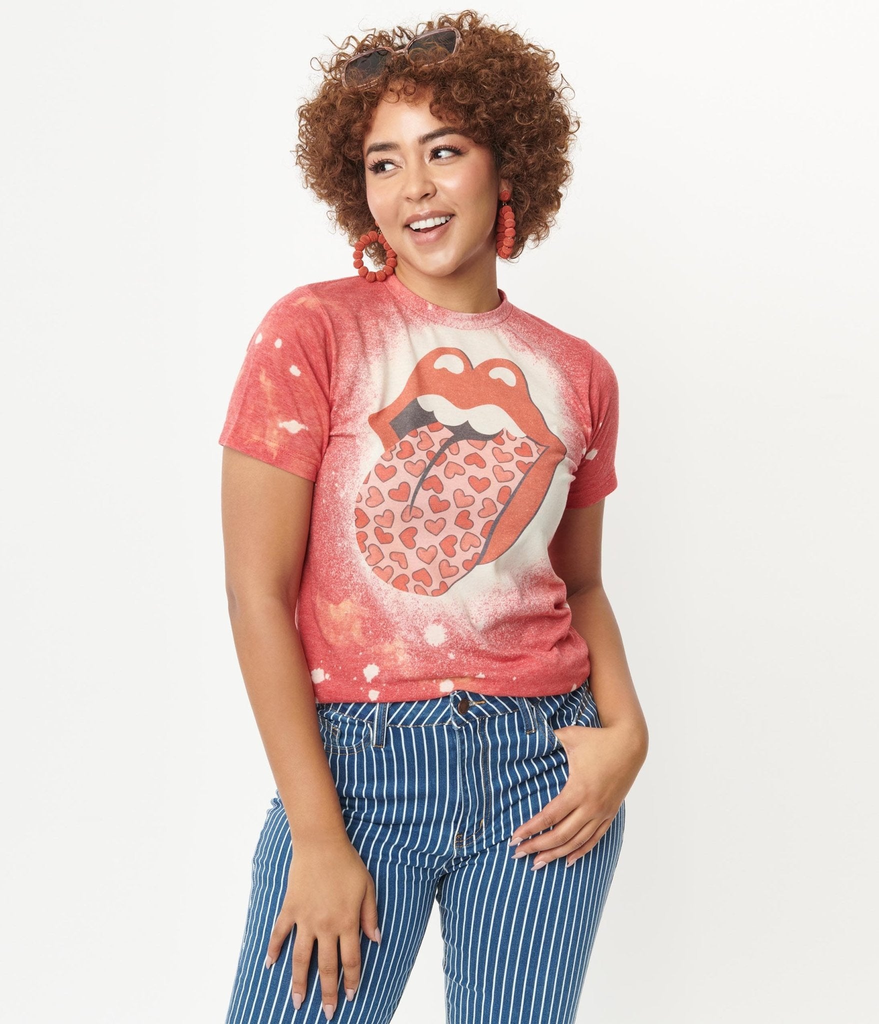 

Red Lips Bleached Unisex Graphic Tee