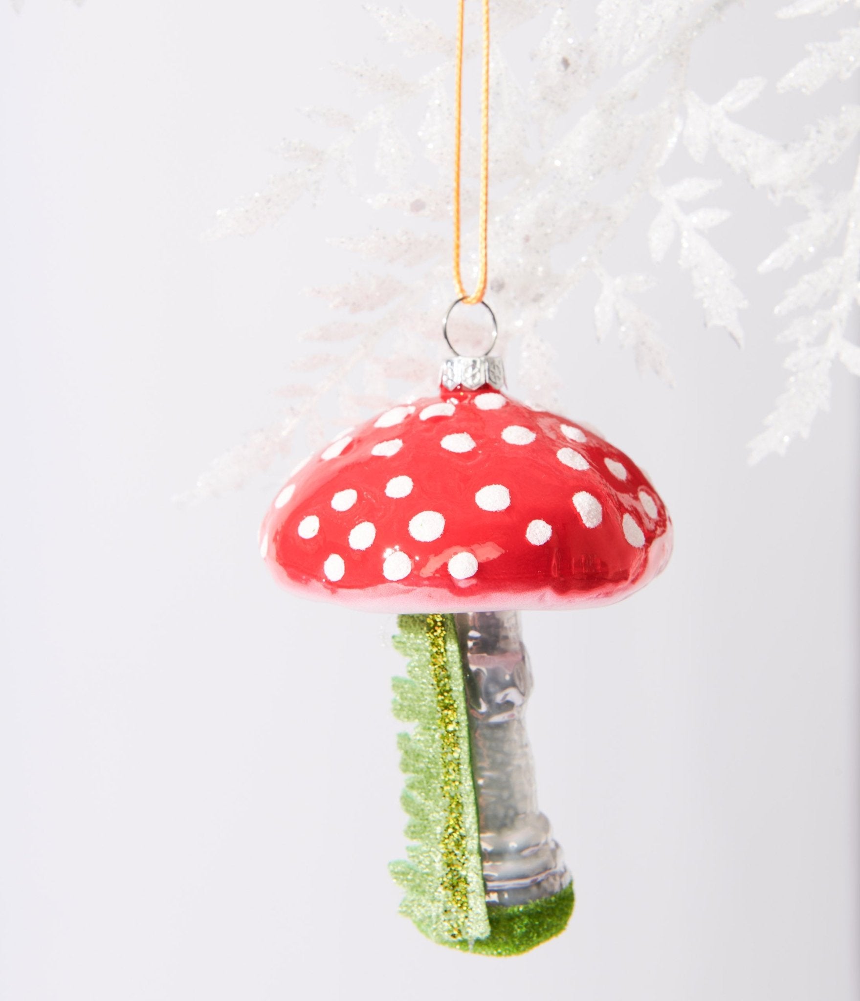 

Red Magical Mushroom Glass Ornament