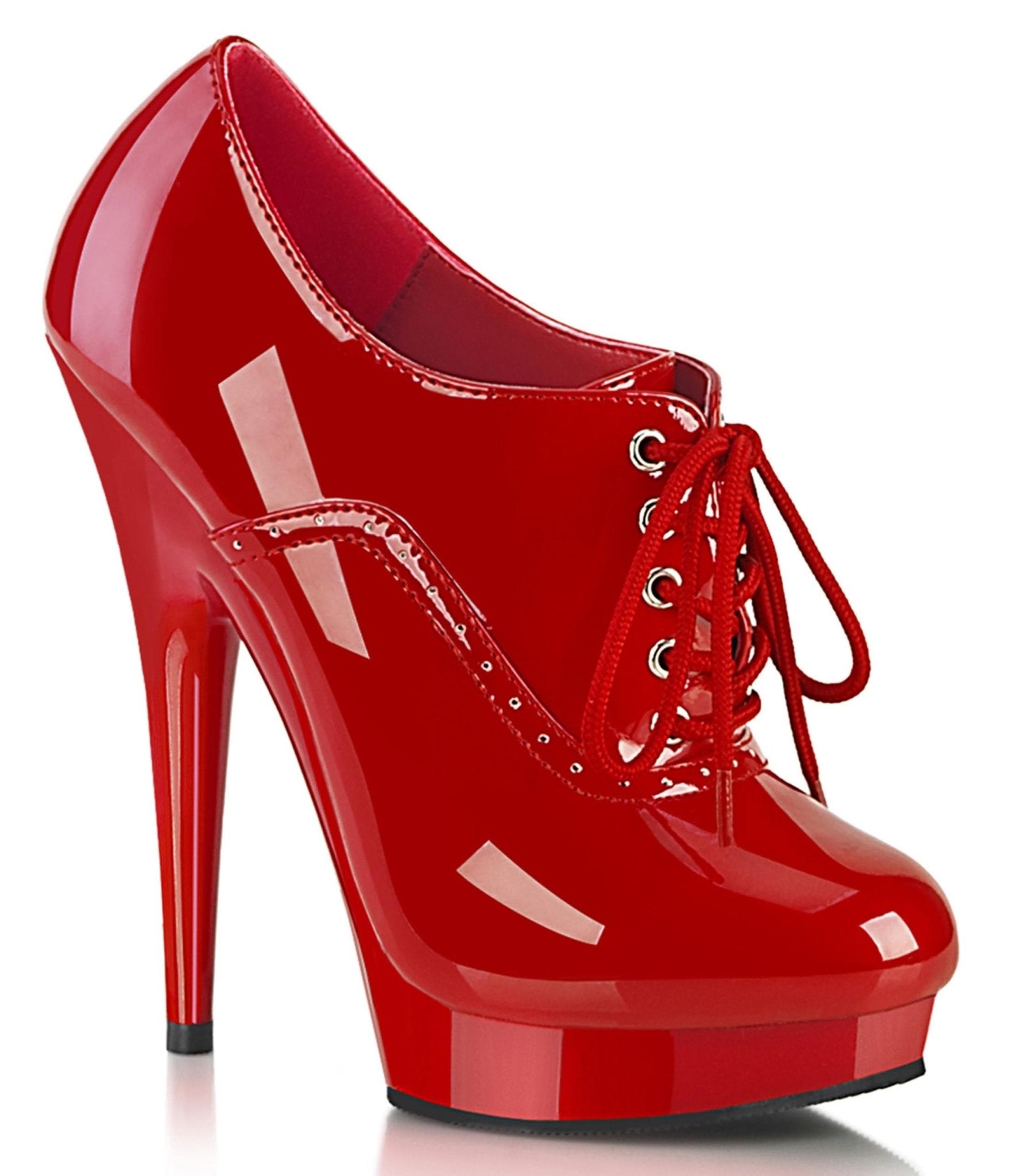 

Red Patent Leatherette Platform Booties