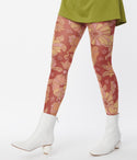 Womens Floral Print Footed  Tights by Pamela Mann