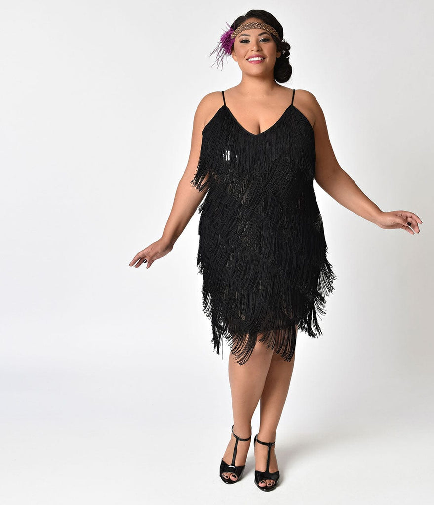 fringe dress plus size