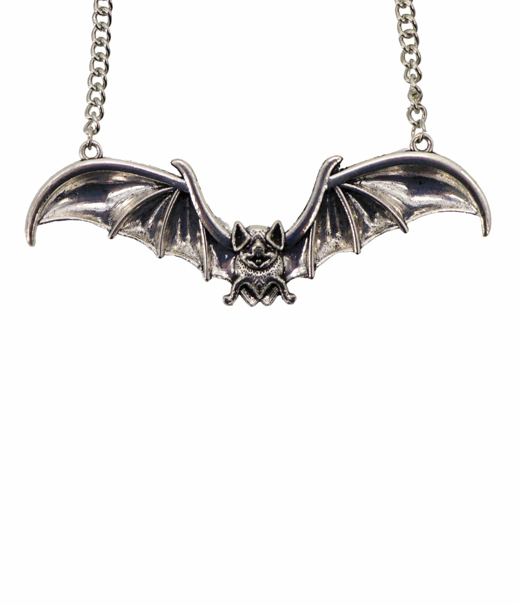 

Silver Bat Necklace