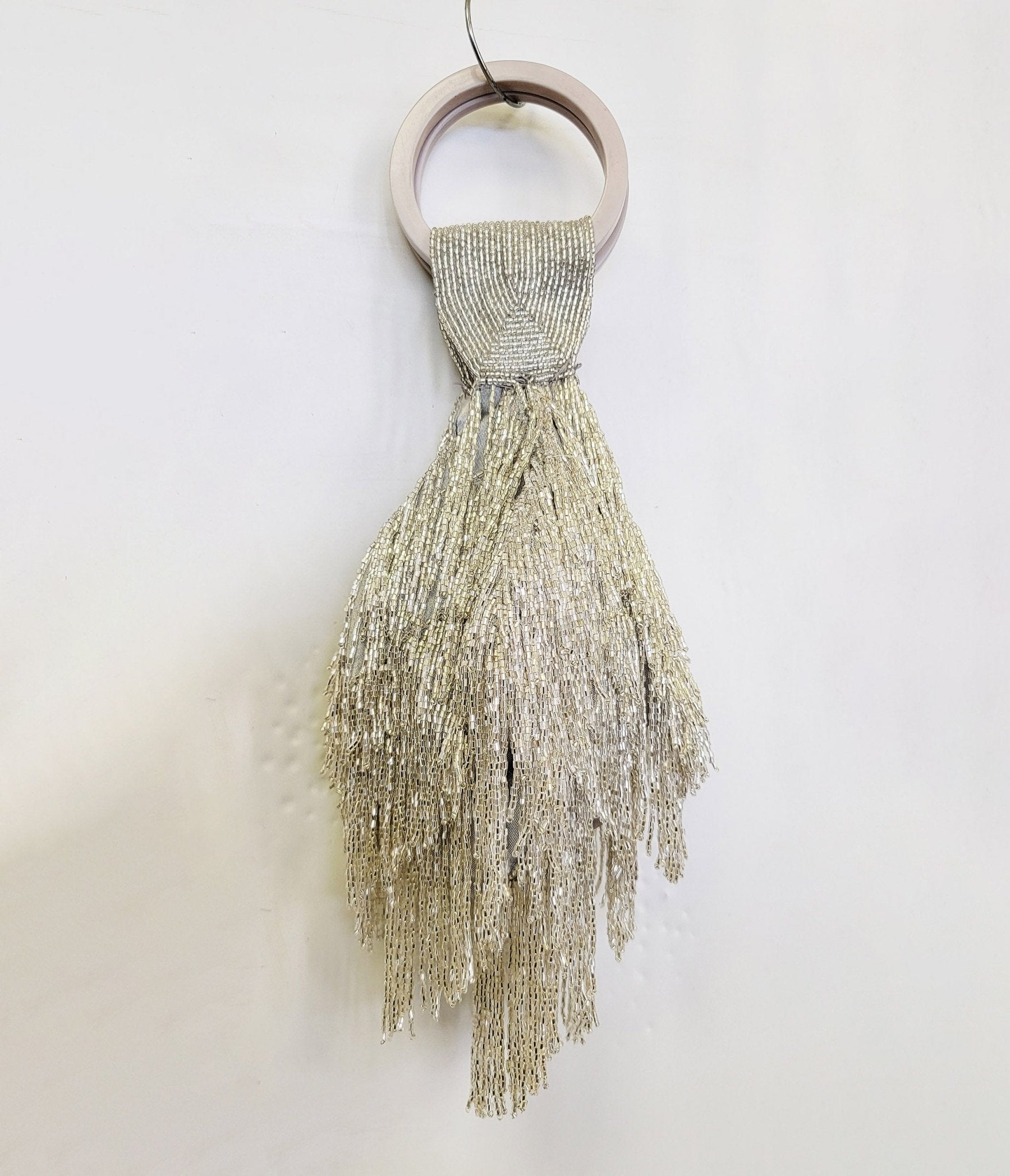 

1920S Silver Beaded Fringe Wristlet