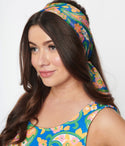 Paisley Floral Mod Print Long Hair Scarf