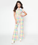 Checkered Gingham Print Jumpsuit