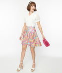 Psychedelic Daisy River Sweet Talk Flare Skirt