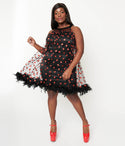 Plus Size Bateau Neck Collared Organza Mesh Glittering Spaghetti Strap Dress